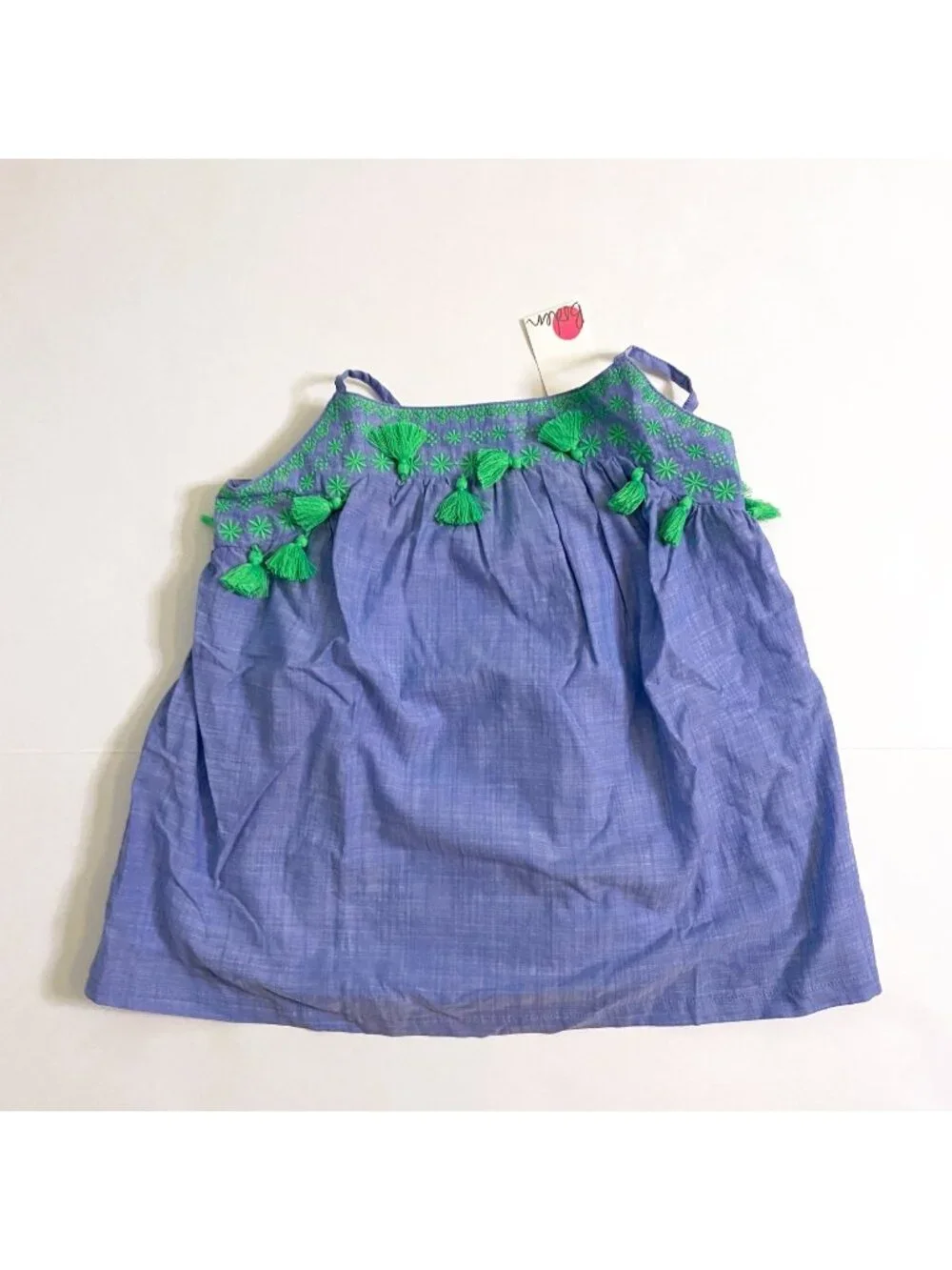 NWT Mini Boden Chambray Floatie Tank Top, Size 11/12